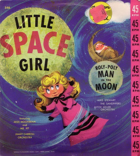 LITTLE SPACE GIRL & ROLY-POLY MAN IN THE MOON