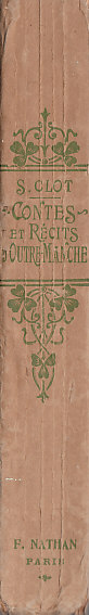 Contes et Récits d'Outre-Manche, 1922. Type 0, broché gris. Dos