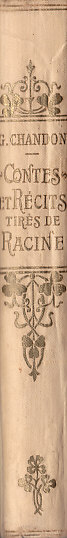Contes et Récits tirés de Racine, 1937. Dos
